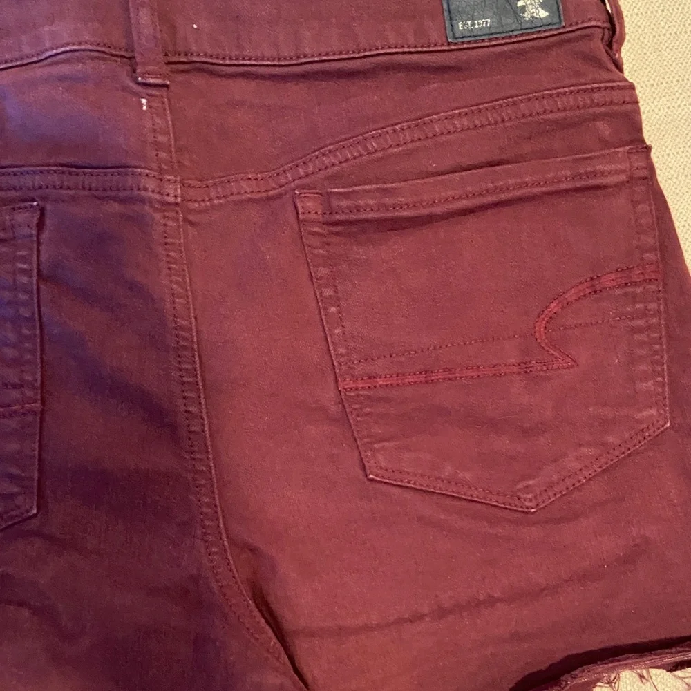 American Eagle Outfitters Women's Maroon Jean Shorts - Picture 10 of 12